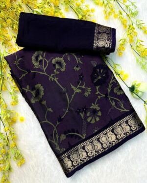 Kalamkari Dola Silk Saree With Blouse