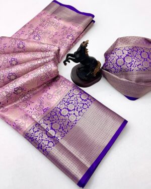 Traditional Kanchipuram Silk Saree With Blouse