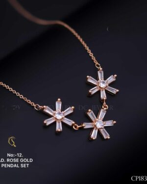 Rose Gold Flower Necklace