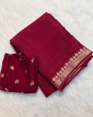 Tharika Viscose Georgette Saree With Blouse