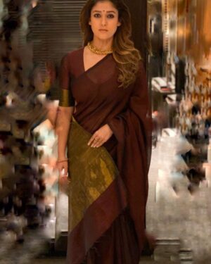 Nayanthara Inspired Celebrity Khadi Silk Saree With Blouse