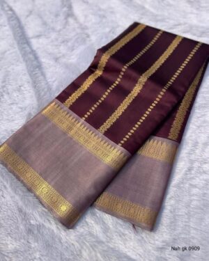 Pure Banarasi Semi Katan Silk Saree With Blouse