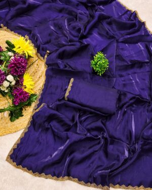 Elegant Fendy Crush Saree With Blouse