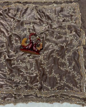 Premium Heavy Designer Sequence Work Saree With Blouse