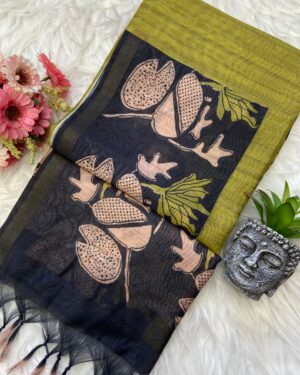 Chameli Soft Chanderi Cotton Saree With Blouse Piece